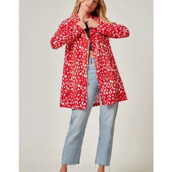 Andrée Leopard Print lightweight Jacket Size Medium - Picture 3 of 8